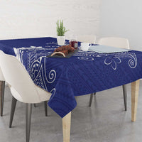 Blue Hawaii Tablecloth Hammerhead Shark Tattoo Curve Polynesian - Polynesian Pride