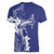 Blue Hawaii Women V-Neck T-Shirt Hammerhead Shark Tattoo Curve Polynesian - Polynesian Pride