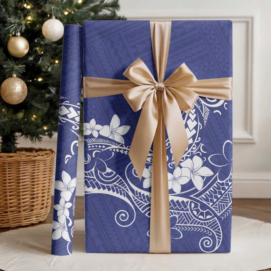 Blue Hawaii Wrapping Paper Hammerhead Shark Tattoo Curve Polynesian - Polynesian Pride