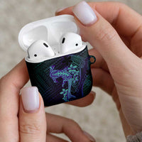 Purple Paradise Hawaii AirPods Case Hammerhead Shark Tattoo Curve Polynesian - Polynesian Pride