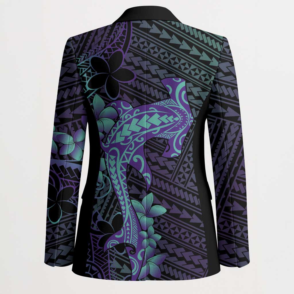 Purple Paradise Hawaii Blazer Hammerhead Shark Tattoo Curve Polynesian - Polynesian Pride