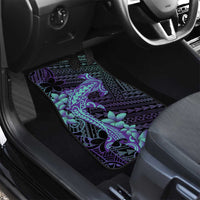 Purple Paradise Hawaii Car Mats Hammerhead Shark Tattoo Curve Polynesian - Polynesian Pride