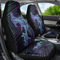 Purple Paradise Hawaii Car Seat Cover Hammerhead Shark Tattoo Curve Polynesian - Polynesian Pride