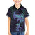 Purple Paradise Hawaii Family Matching Summer Maxi Dress and Hawaiian Shirt Hammerhead Shark Tattoo Curve Polynesian - Polynesian Pride