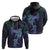 Purple Paradise Hawaii Hoodie Hammerhead Shark Tattoo Curve Polynesian - Polynesian Pride