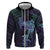 Purple Paradise Hawaii Hoodie Hammerhead Shark Tattoo Curve Polynesian - Polynesian Pride