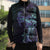 Purple Paradise Hawaii Sleeveless Puffer Jacket Hammerhead Shark Tattoo Curve Polynesian - Polynesian Pride