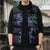 Purple Paradise Hawaii Sleeveless Puffer Jacket Hammerhead Shark Tattoo Curve Polynesian - Polynesian Pride