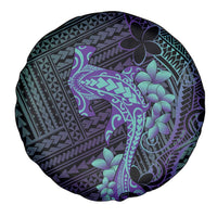 Purple Paradise Hawaii Spare Tire Cover Hammerhead Shark Tattoo Curve Polynesian - Polynesian Pride
