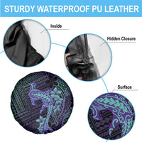 Purple Paradise Hawaii Spare Tire Cover Hammerhead Shark Tattoo Curve Polynesian - Polynesian Pride