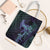 Purple Paradise Hawaii Tote Bag Hammerhead Shark Tattoo Curve Polynesian - Polynesian Pride