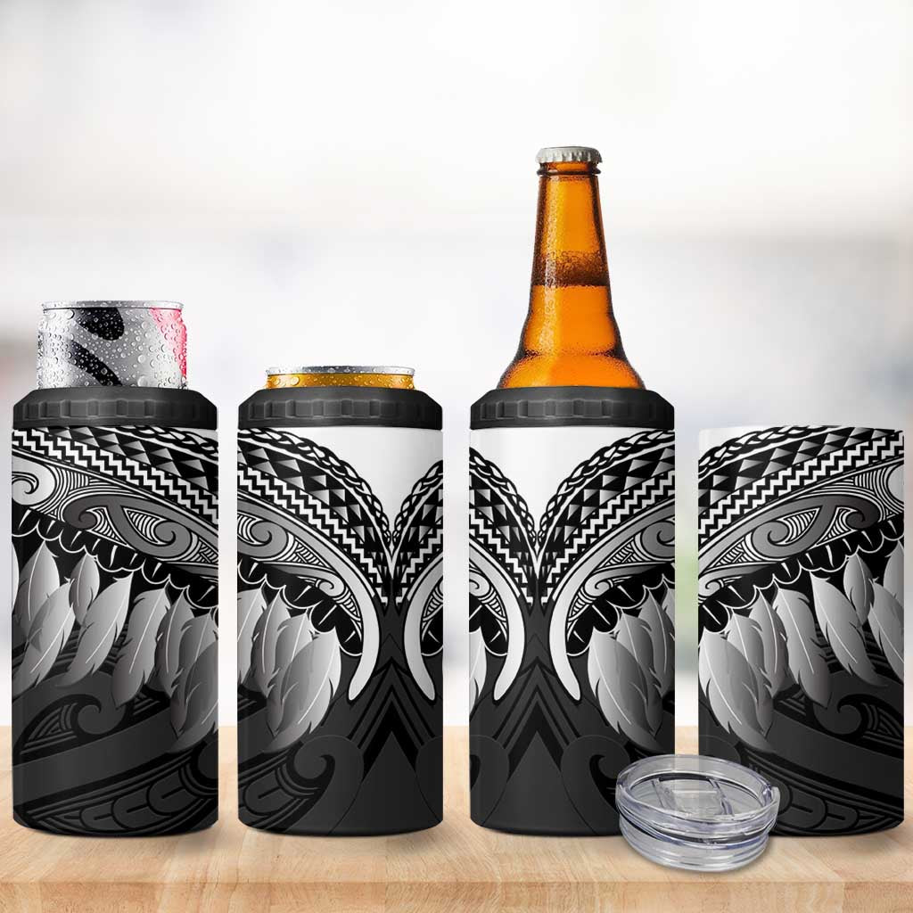 Poutama Korowai New Zealand 4 in 1 Can Cooler Tumbler Aotearoa Maori Tattoo - Polynesian Pride