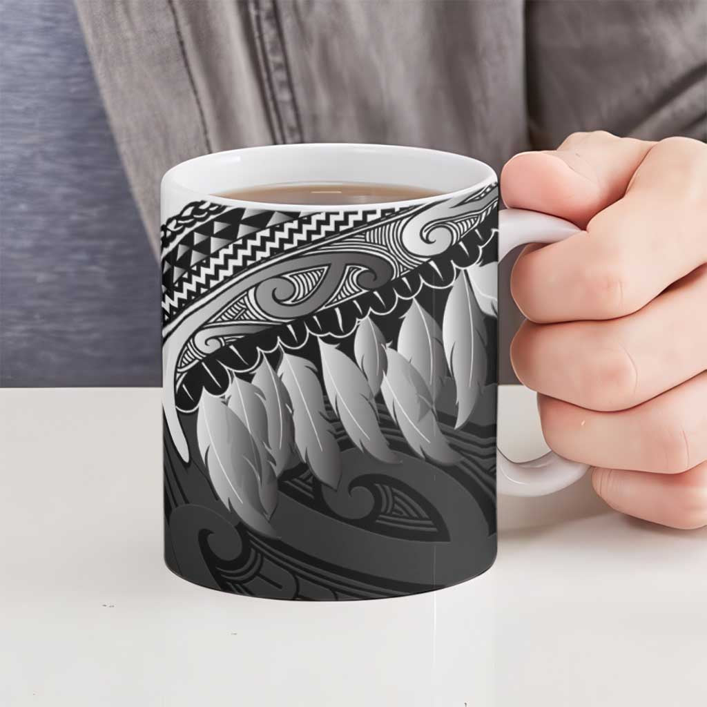 Poutama Korowai New Zealand Ceramic Mug Aotearoa Maori Tattoo - Polynesian Pride