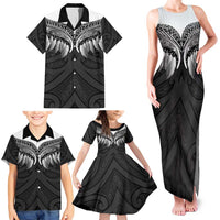 Poutama Korowai New Zealand Family Matching Tank Maxi Dress and Hawaiian Shirt Aotearoa Maori Tattoo - Polynesian Pride