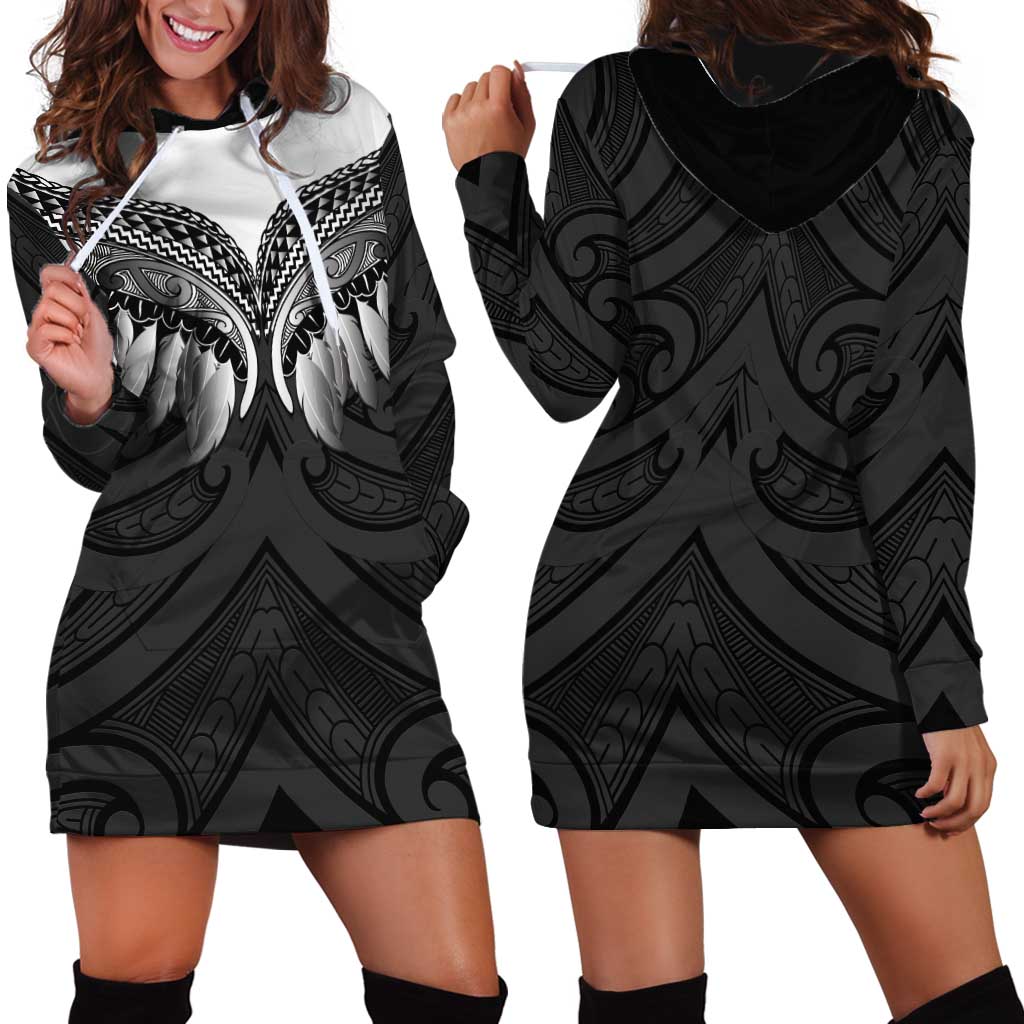Poutama Korowai New Zealand Hoodie Dress Aotearoa Maori Tattoo - Polynesian Pride