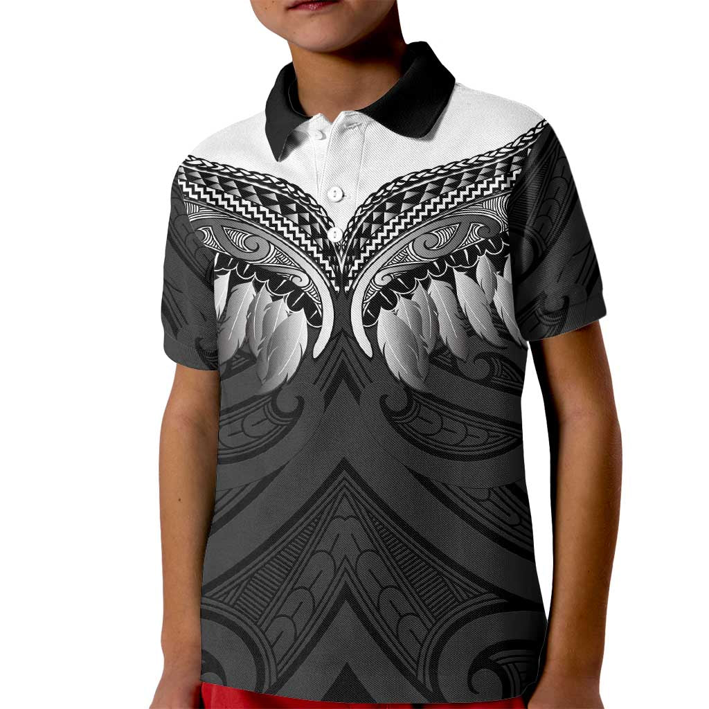 Poutama Korowai New Zealand Kid Polo Shirt Aotearoa Maori Tattoo - Polynesian Pride