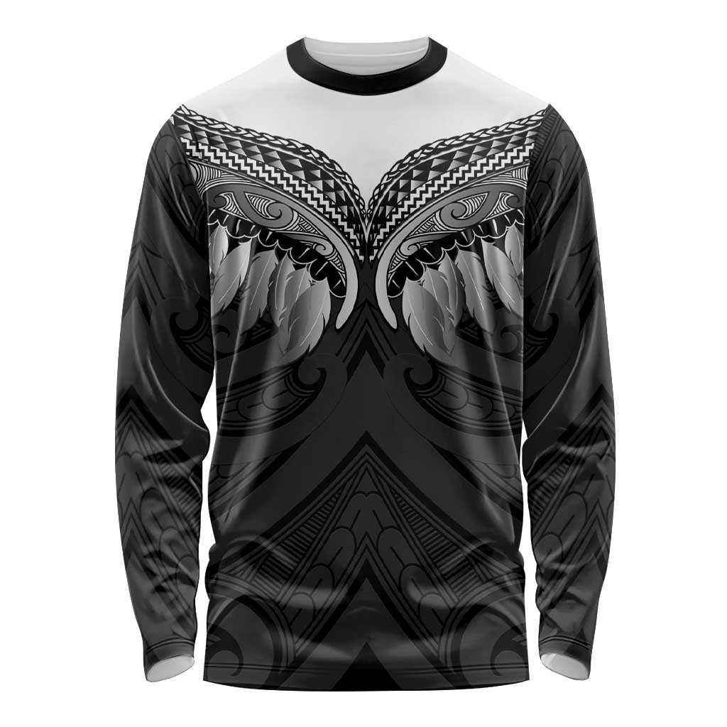 Poutama Korowai New Zealand Long Sleeve Shirt Aotearoa Maori Tattoo - Polynesian Pride