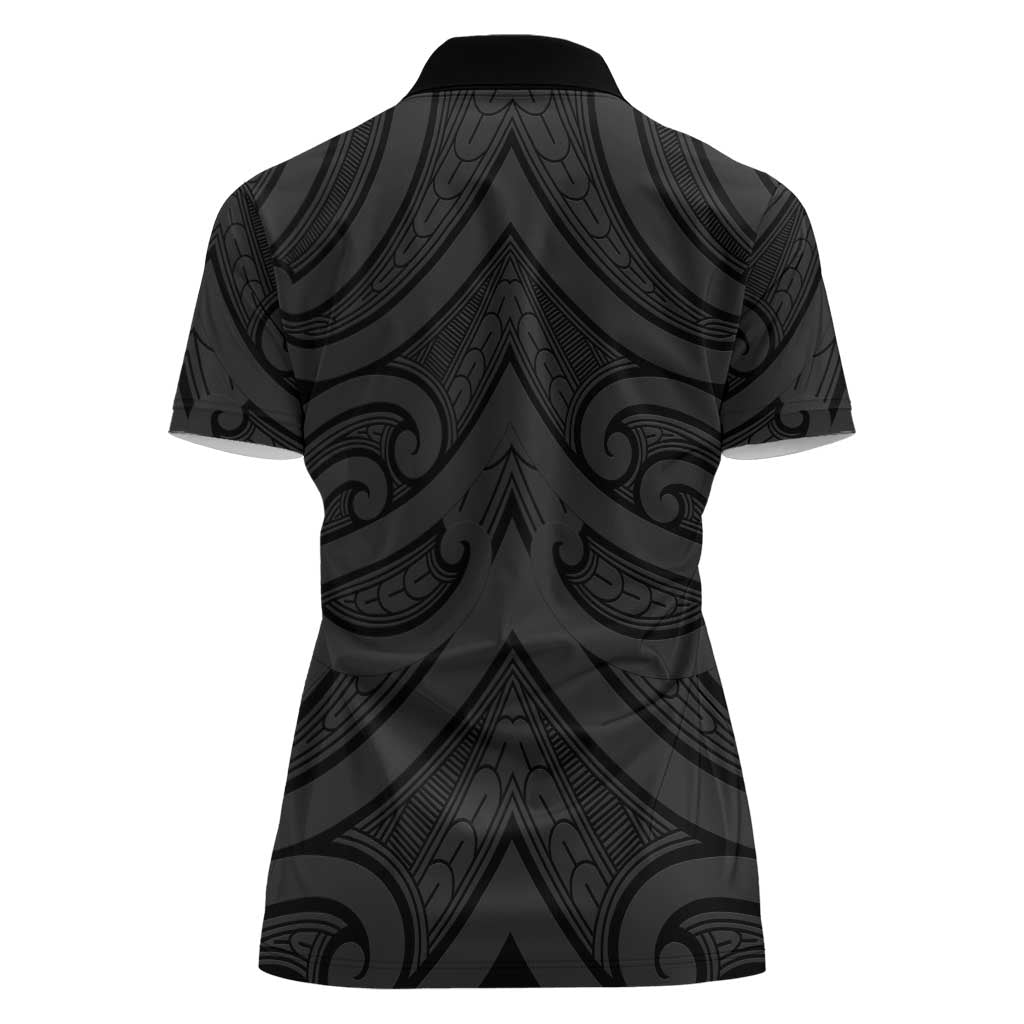 Poutama Korowai New Zealand Women Polo Shirt Aotearoa Maori Tattoo - Polynesian Pride