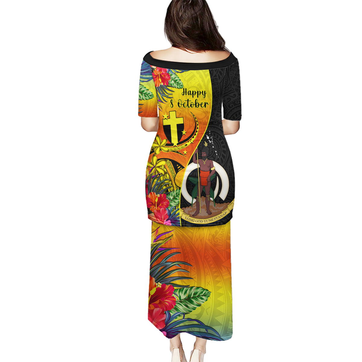 vanuatu-tafea-day-puletasi-coat-of-arms-mix-tropical-flowers