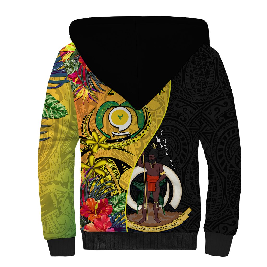 vanuatu-torba-day-sherpa-hoodie-coat-of-arms-mix-tropical-flowers