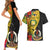 personalised-vanuatu-torba-day-couples-matching-short-sleeve-bodycon-dress-and-hawaiian-shirt-coat-of-arms-mix-tropical-flowers