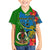 vanuatu-malampa-day-family-matching-off-shoulder-short-dress-and-hawaiian-shirt-coat-of-arms-mix-tropical-flowers