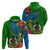 Vanuatu Malampa Day Hoodie Coat Of Arms Mix Tropical Flowers LT14 - Polynesian Pride