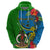 Personalised Vanuatu Malampa Day Hoodie Coat Of Arms Mix Tropical Flowers LT14 - Polynesian Pride