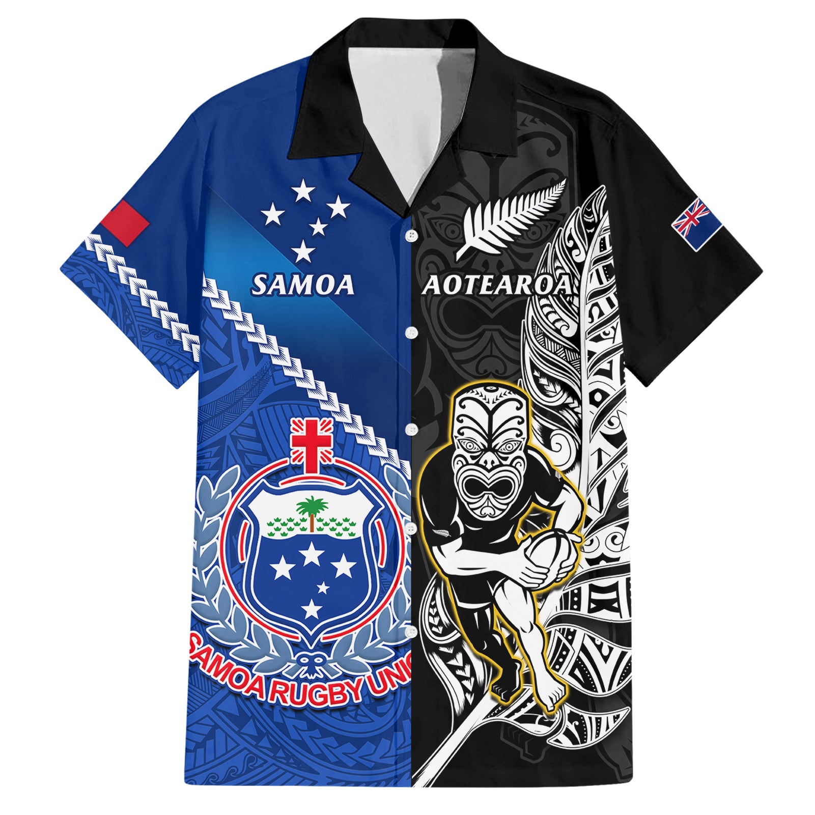 new-zealand-and-samoa-rugby-hawaiian-shirt-all-black-tiki-fern-mix-manu-samoa-2023-world-cup