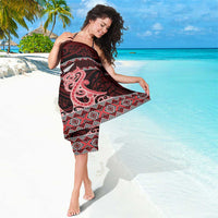 Kia Ora New Zealand Sarong Maori Language Week Whero Taniko Motif - Polynesian Pride