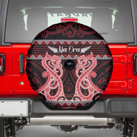 Kia Ora New Zealand Spare Tire Cover Maori Language Week Whero Taniko Motif - Polynesian Pride