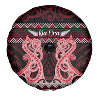 Kia Ora New Zealand Spare Tire Cover Maori Language Week Whero Taniko Motif - Polynesian Pride