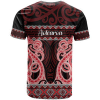 Kia Ora New Zealand T Shirt Maori Language Week Whero Taniko Motif - Polynesian Pride