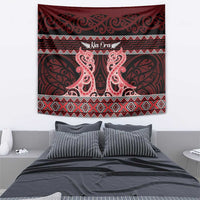 Kia Ora New Zealand Tapestry Maori Language Week Whero Taniko Motif - Polynesian Pride