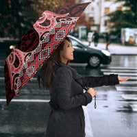 Kia Ora New Zealand Umbrella Maori Language Week Whero Taniko Motif - Polynesian Pride