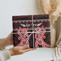 Kia Ora New Zealand Wrapping Paper Maori Language Week Whero Taniko Motif - Polynesian Pride