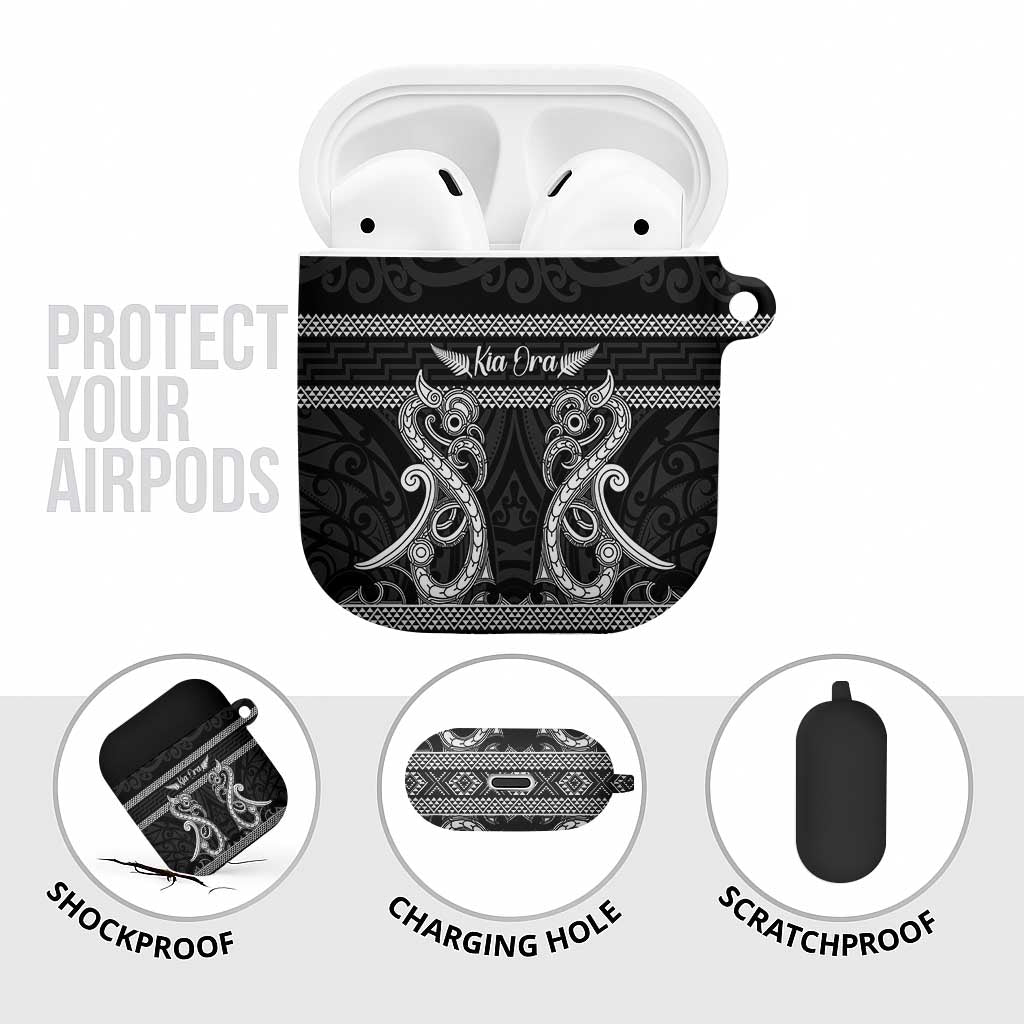 Kia Ora New Zealand AirPods Case Maori Language Week Pango Taniko Motif - Polynesian Pride