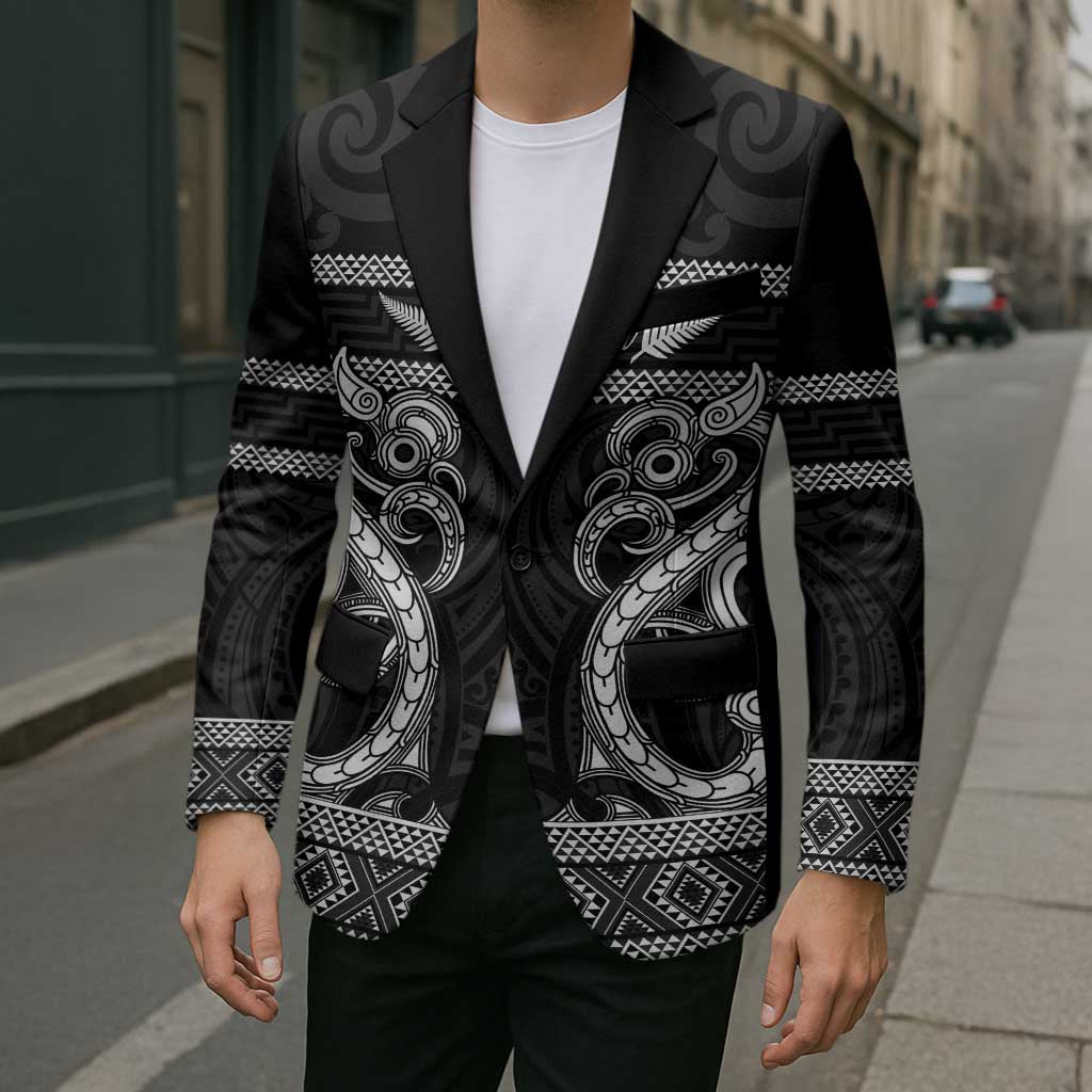 Kia Ora New Zealand Blazer Maori Language Week Pango Taniko Motif - Polynesian Pride