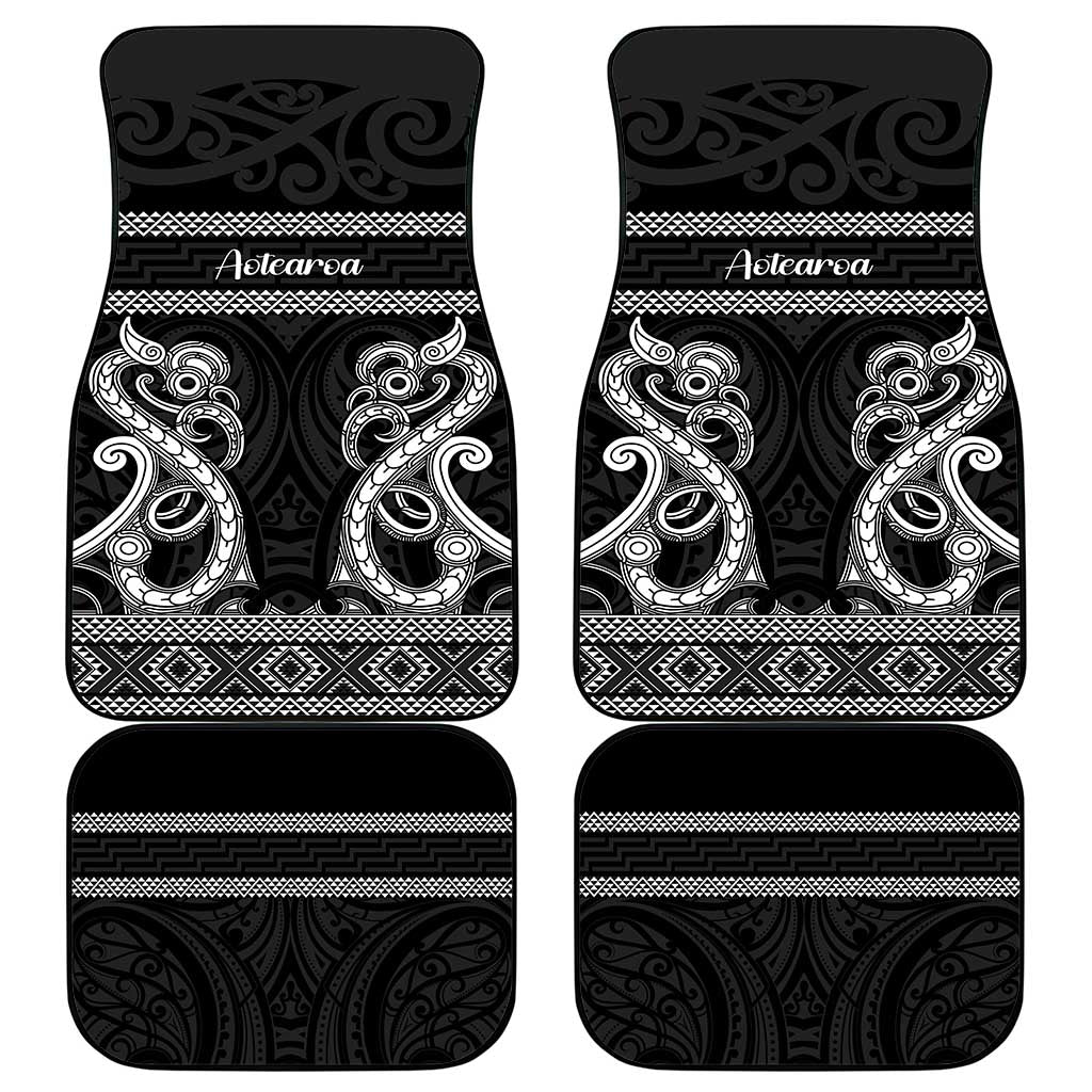Kia Ora New Zealand Car Mats Maori Language Week Pango Taniko Motif - Polynesian Pride