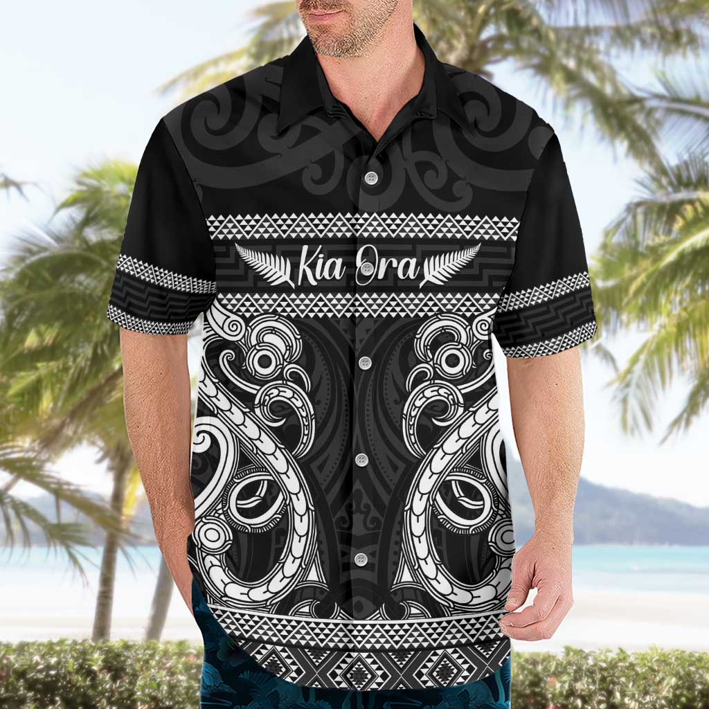 Kia Ora New Zealand Hawaiian Shirt Maori Language Week Pango Taniko Motif - Polynesian Pride