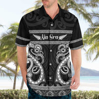 Kia Ora New Zealand Hawaiian Shirt Maori Language Week Pango Taniko Motif - Polynesian Pride