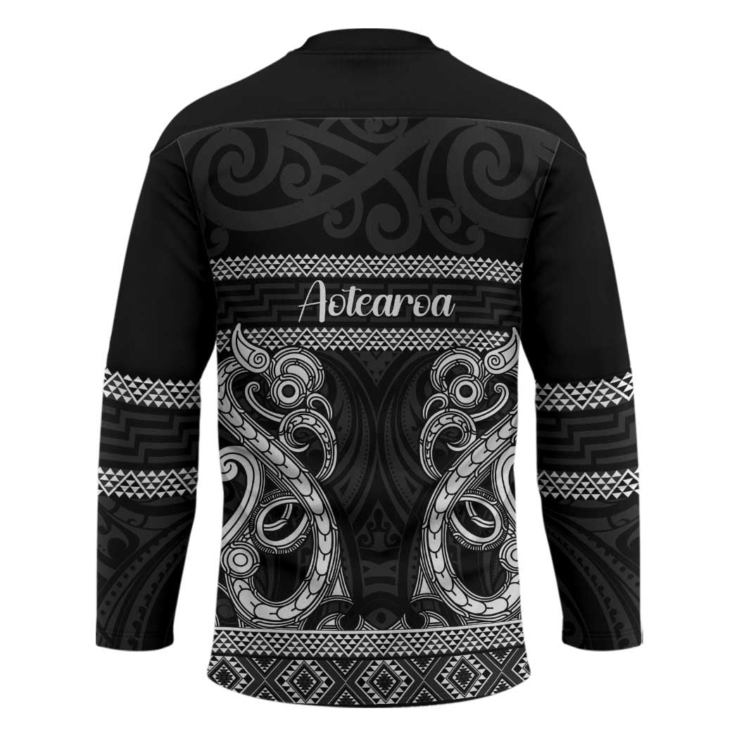 Kia Ora New Zealand Hockey Jersey Maori Language Week Pango Taniko Motif - Polynesian Pride