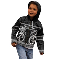 Kia Ora New Zealand Kid Hoodie Maori Language Week Pango Taniko Motif - Polynesian Pride