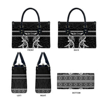 Kia Ora New Zealand Leather Bag Maori Language Week Pango Taniko Motif - Polynesian Pride