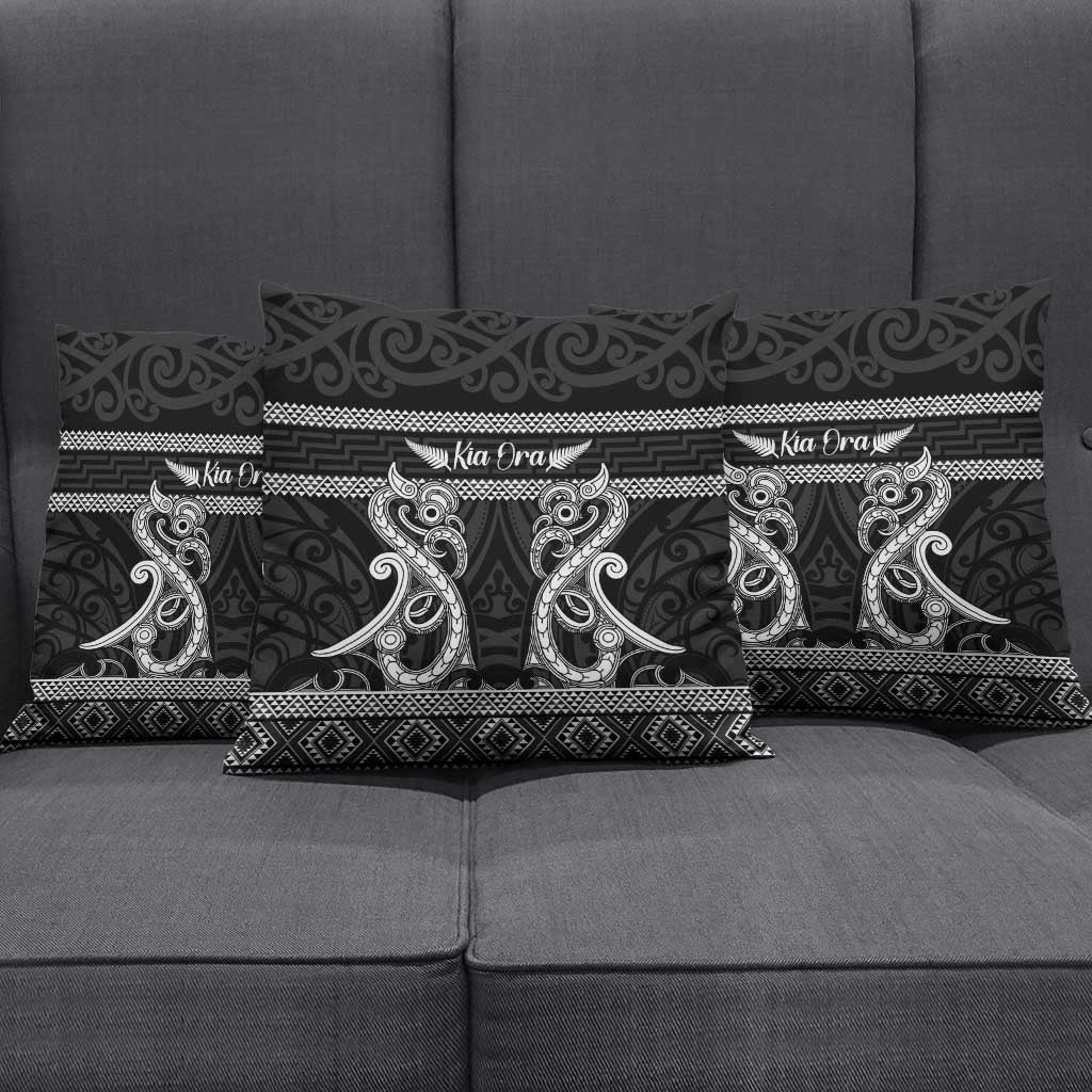 Kia Ora New Zealand Pillow Cover Maori Language Week Pango Taniko Motif - Polynesian Pride