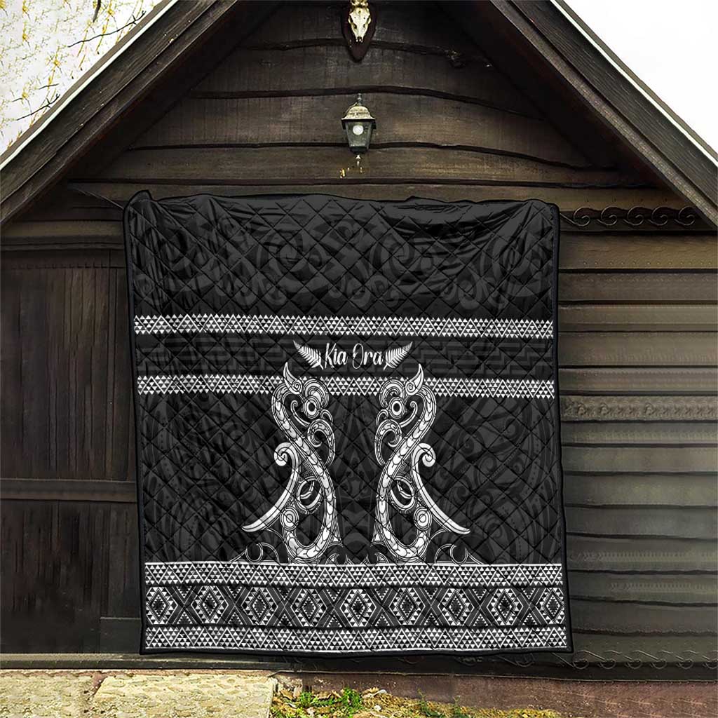 Kia Ora New Zealand Quilt Maori Language Week Pango Taniko Motif - Polynesian Pride