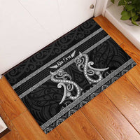 Kia Ora New Zealand Rubber Doormat Maori Language Week Pango Taniko Motif - Polynesian Pride