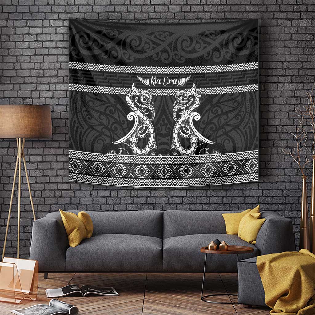 Kia Ora New Zealand Tapestry Maori Language Week Pango Taniko Motif - Polynesian Pride
