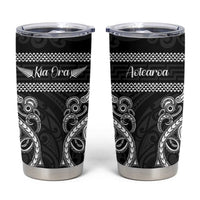 Kia Ora New Zealand Tumbler Cup Maori Language Week Pango Taniko Motif - Polynesian Pride