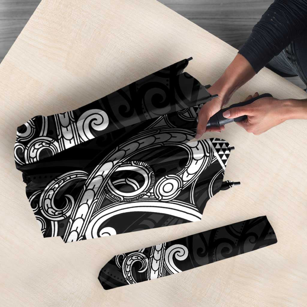 Kia Ora New Zealand Umbrella Maori Language Week Pango Taniko Motif - Polynesian Pride
